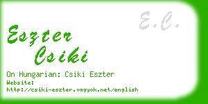 eszter csiki business card